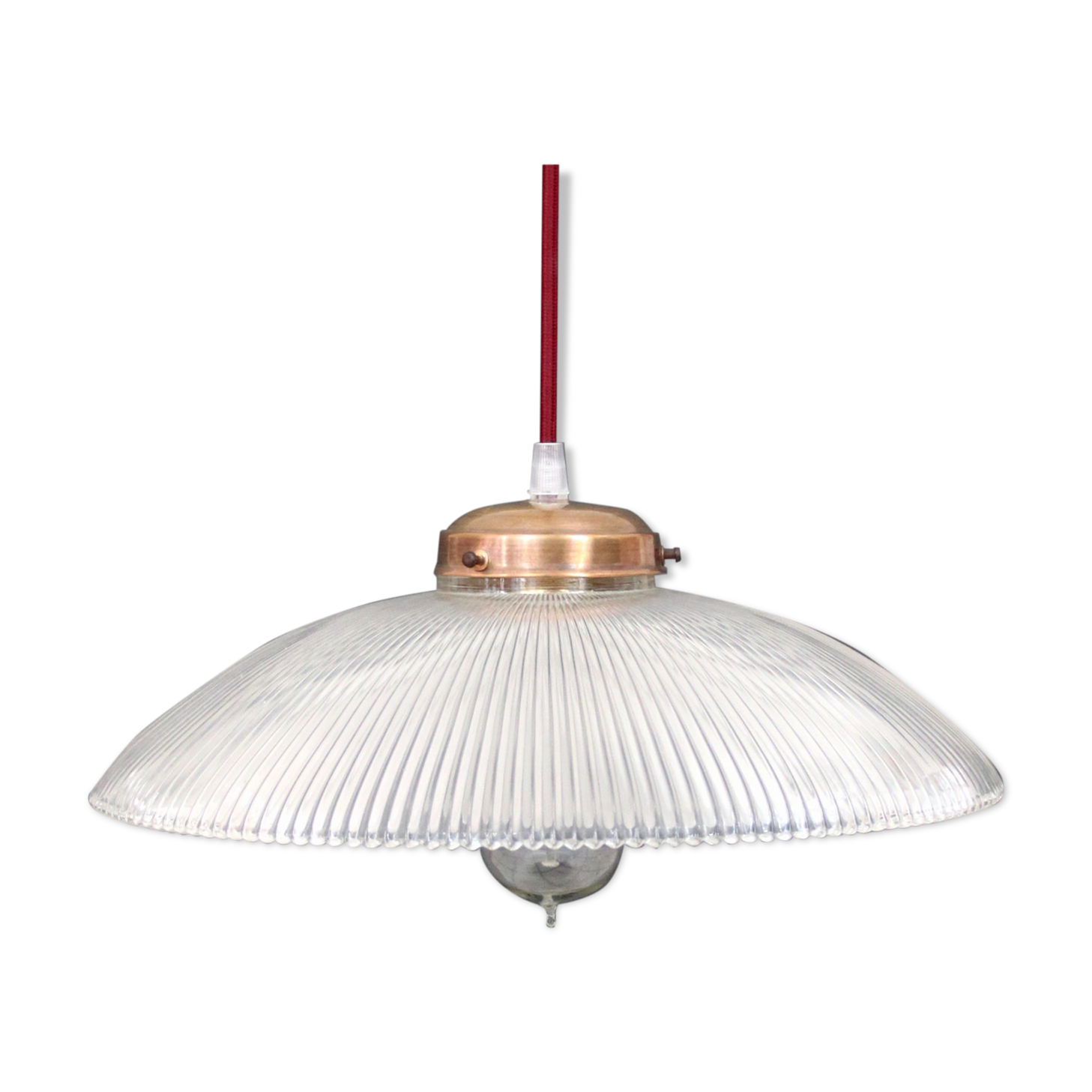 Suspension old striated glass