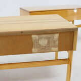 Paire de commodes en bouleau des années 1970, Tchécoslovaquie