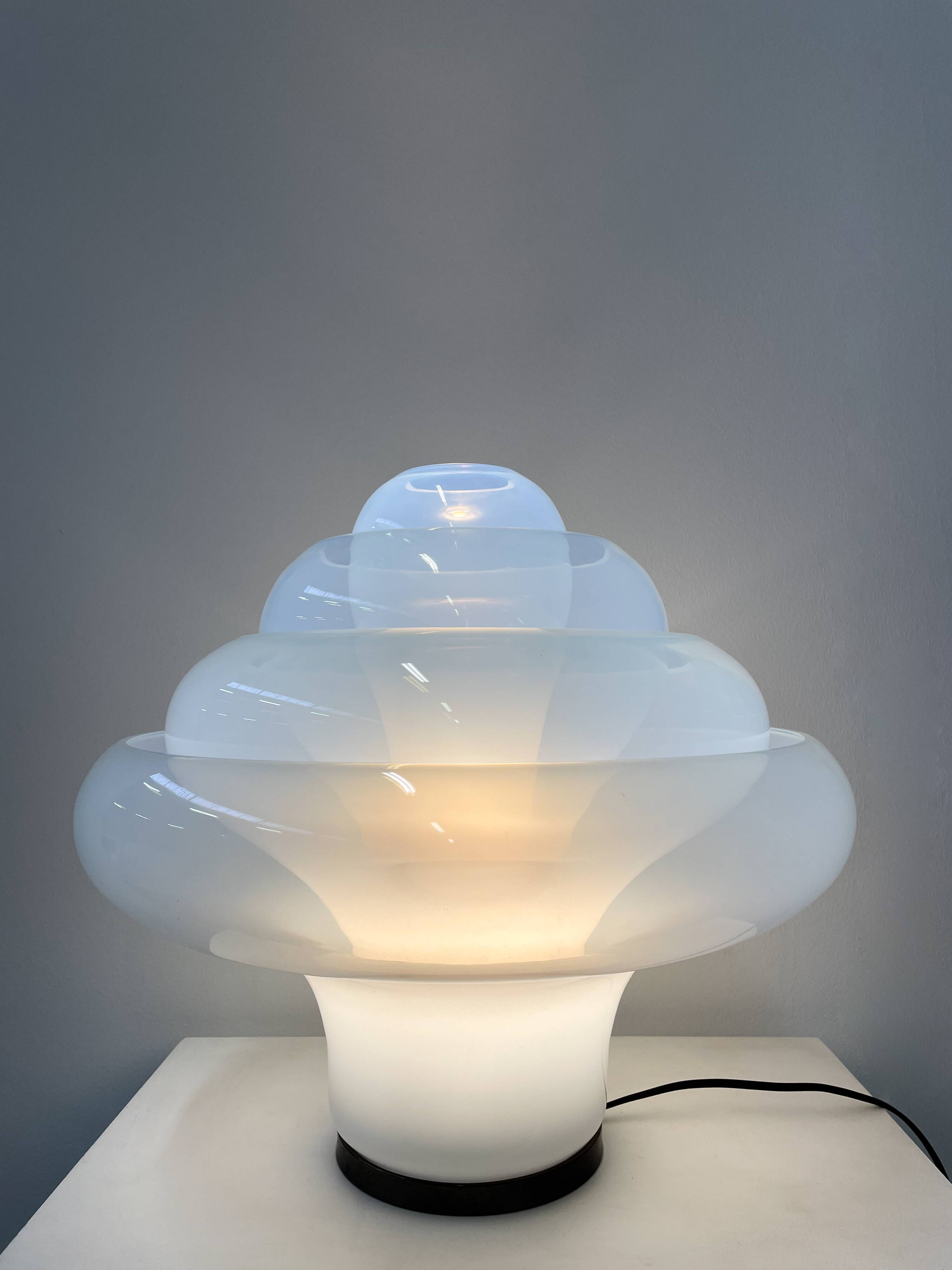 'Lotus' table lamp by Carlo Nason for Mazegga, Italy, 1960s