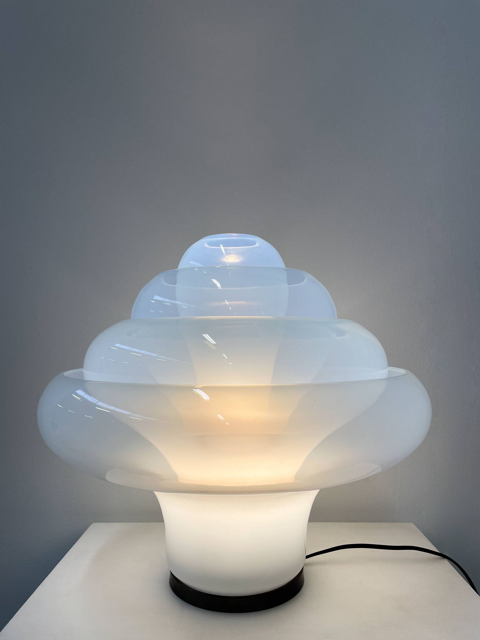 'Lotus' table lamp by Carlo Nason for Mazegga, Italy, 1960s