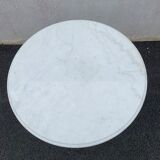 Round bistro table in white marble