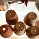 5 antique terracotta pots