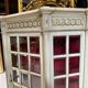 Napoleon III Period Display Cabinet in Painted Wood with Beveled Tiles in Louis XVI Style