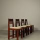 Ensemble de 4 chaises de salle à manger en chêne de l'École de La Haye, 1925-1935