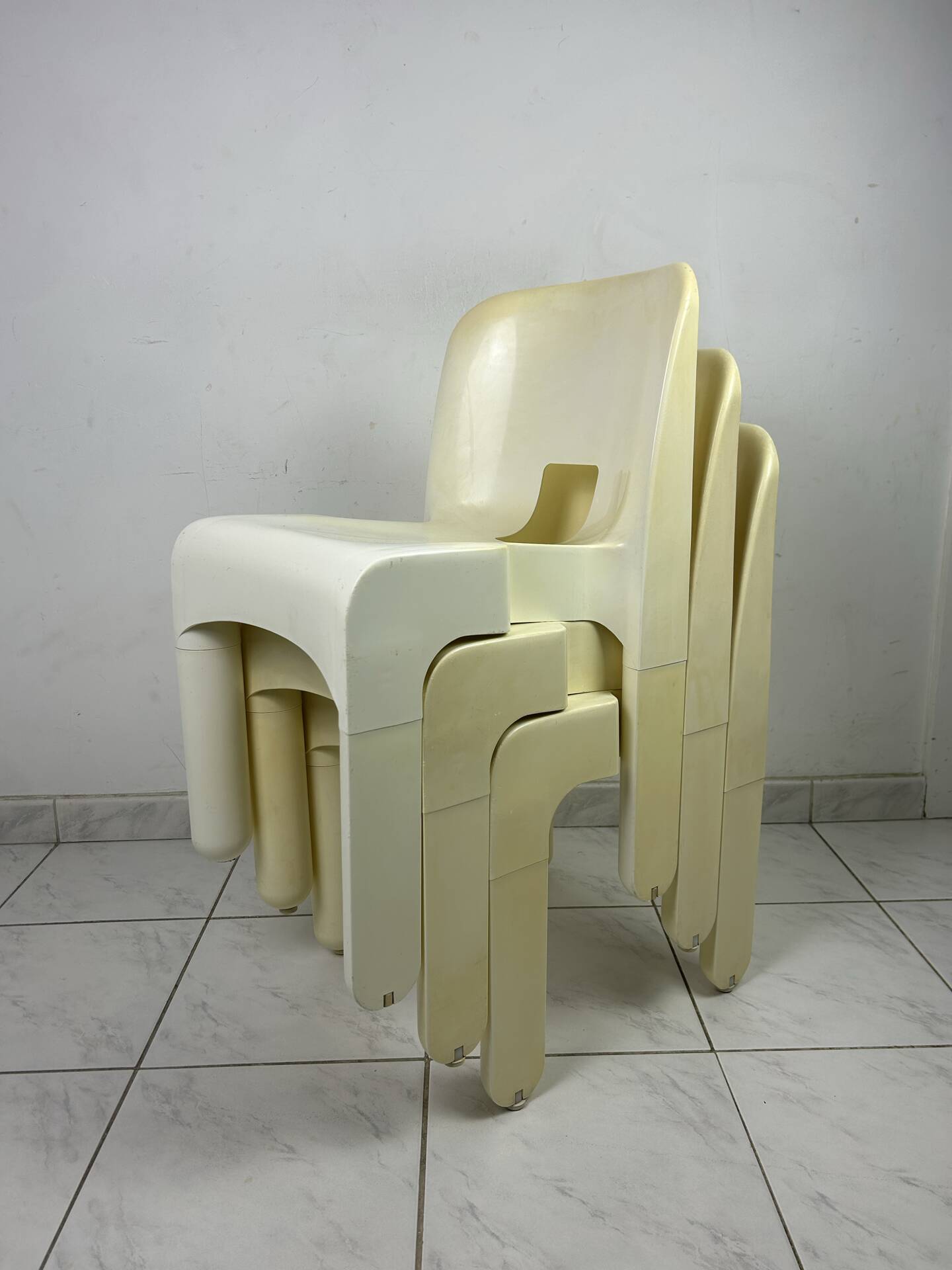 3x vintage Universale chair Joe Colombo Kartell