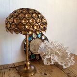 Golden metal lamp, 60s