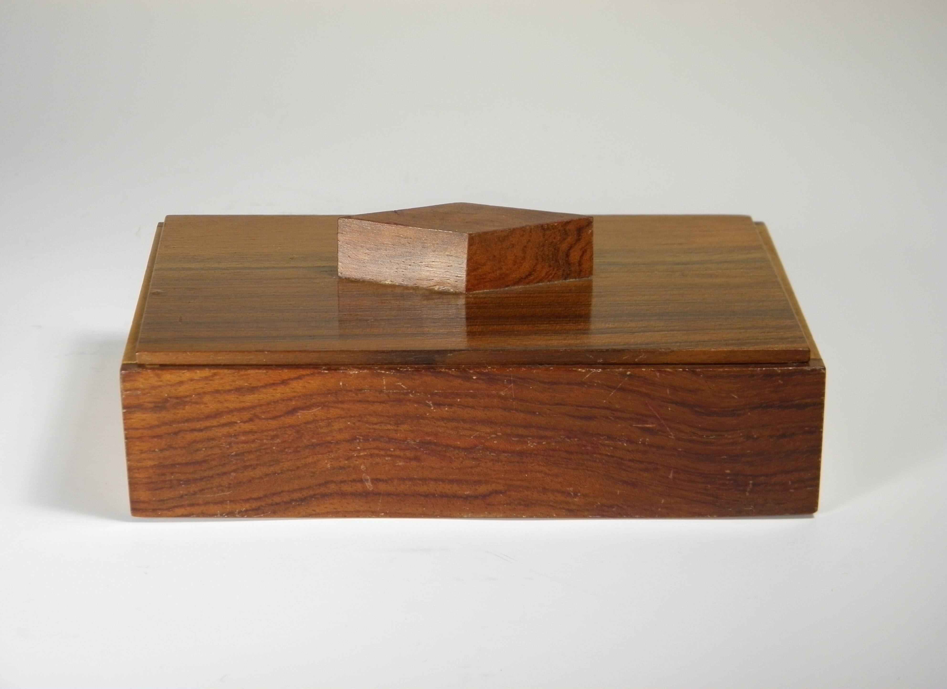 Art Deco Mahogany Cigar Box 15 x 9 cm