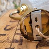 Brass and moulded glass sconce