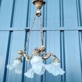 Bronze angel chandelier