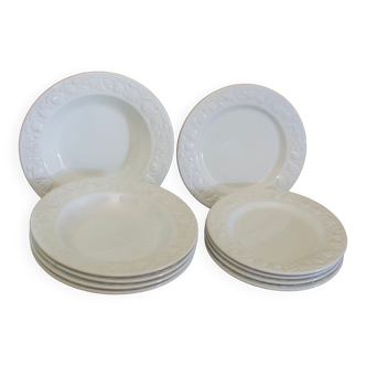 Lot d'assiettes en céramique italienne modele fruit