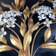 Hans Kogl 2 Vintage Wisteria Floral Wall Sconces with Gold Leaf Finish, 4 Lights