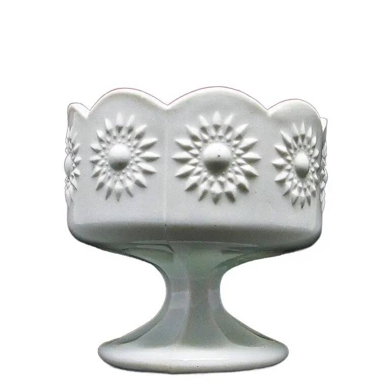 Sugar bowl postmodernism, pressed glass, Ząbkowice, Poland, 1970s