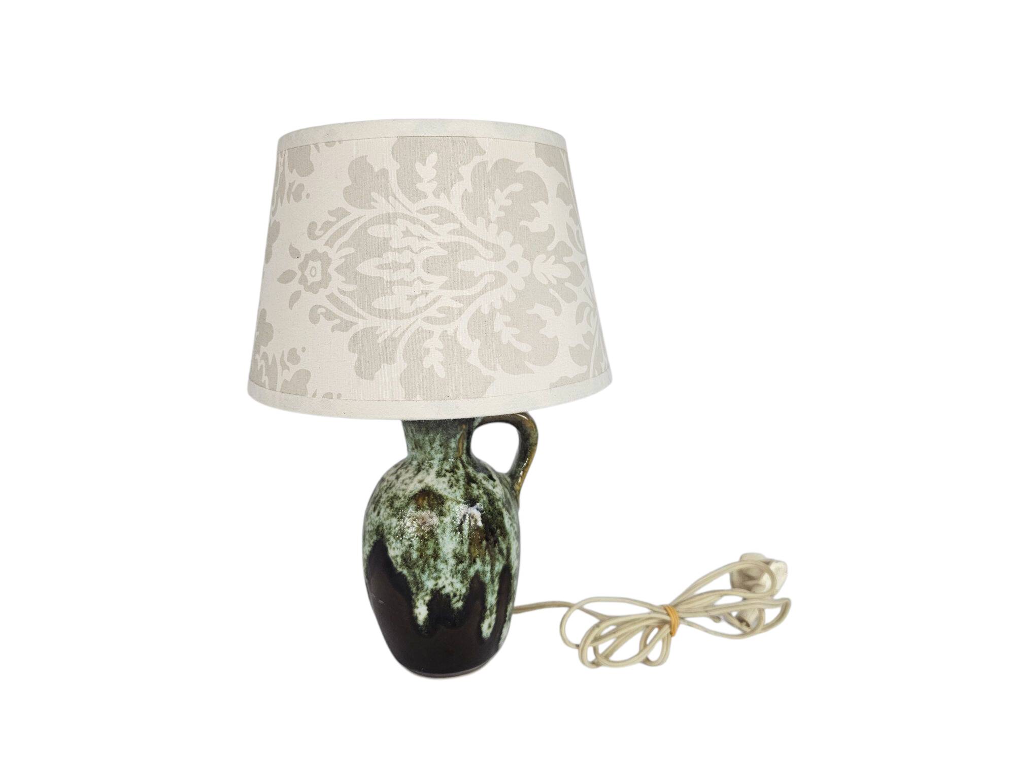 Jasba keramiek - West Germany - Fat Lava - druipglazuur - tafellamp - 70's