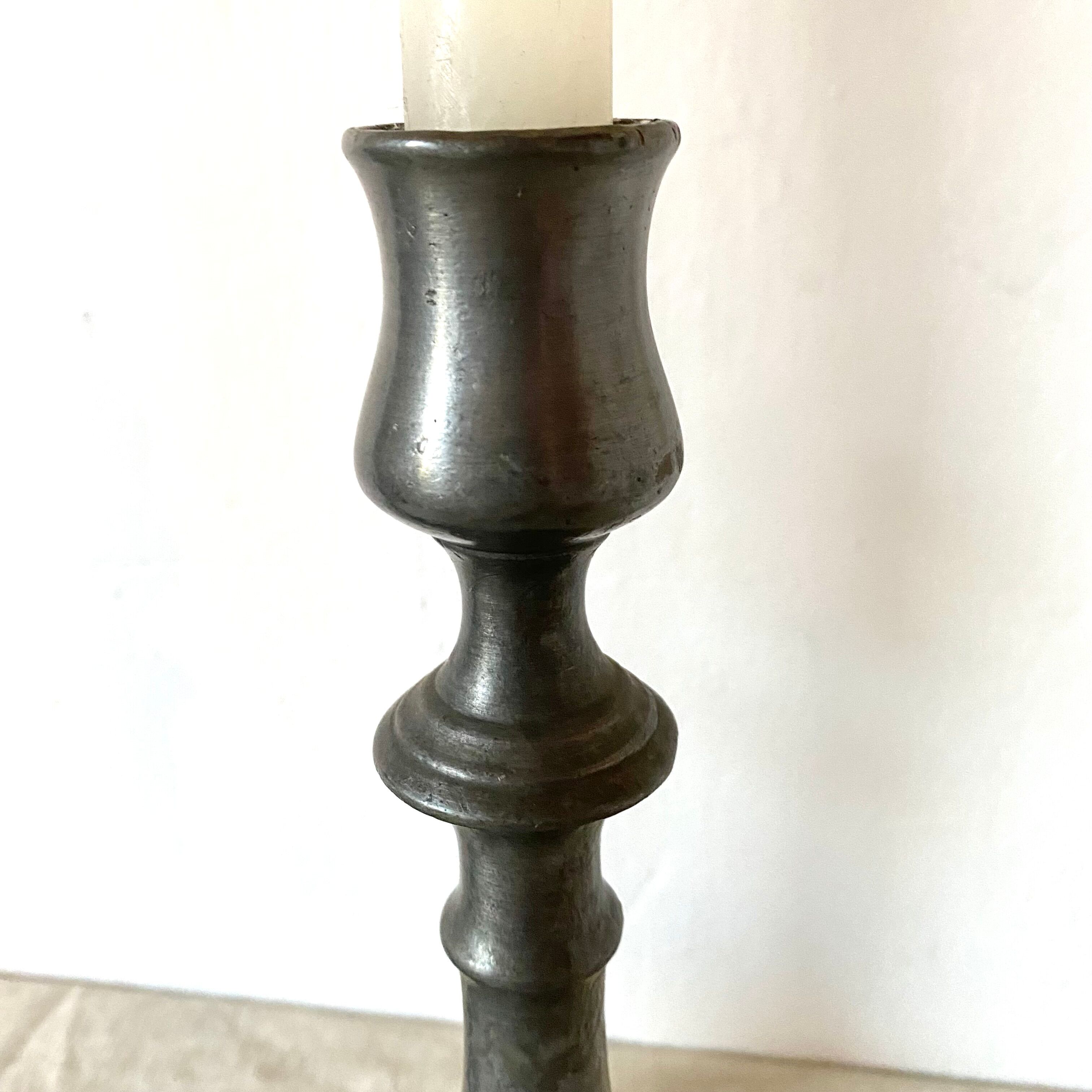 Tin candlesticks