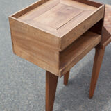 Industrial wood furniture, furniture with integrated lamp, trade furniture, industrial, compass feet