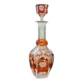 Orange crystal carafe Val Saint-Lambert - 1950s