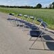 Lot de 6 chaises pliantes chromé Souvignet années 70