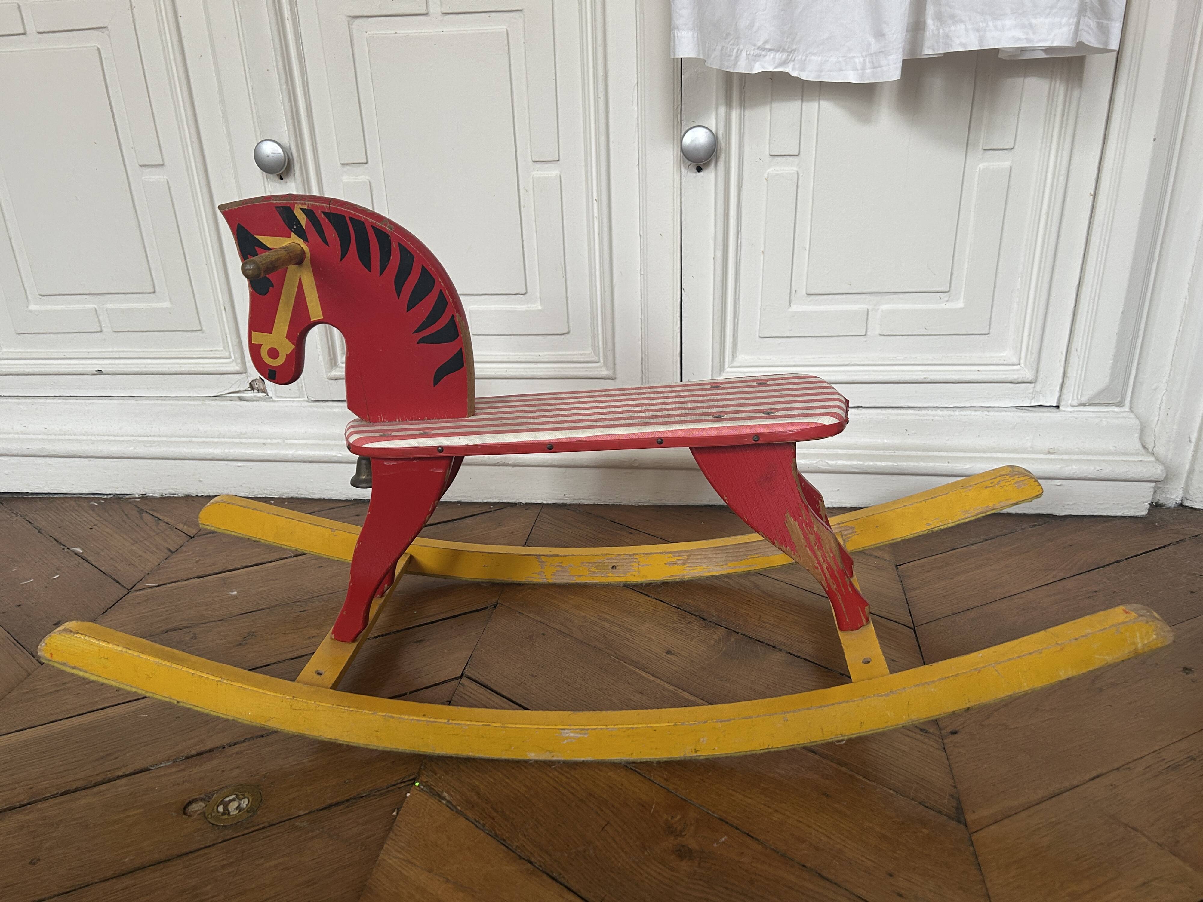 Wooden rocking horse