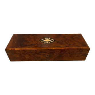 Glove box in cedar magnifying glass napoleon III marquetry boulle xix century