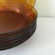 7 deep plates Duralex amber glass