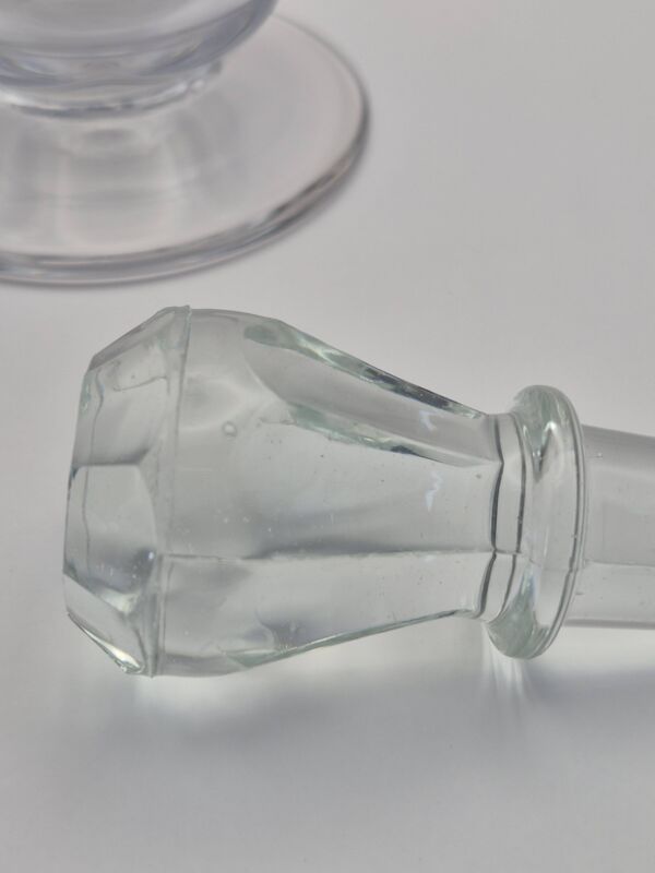 Carafe à vin en cristal de Fains – Etiquette d’origine, Bouchon d’origine