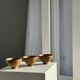 Set of 3 vintage mini bowls on foot, stoneware on pedestal H9 D10.