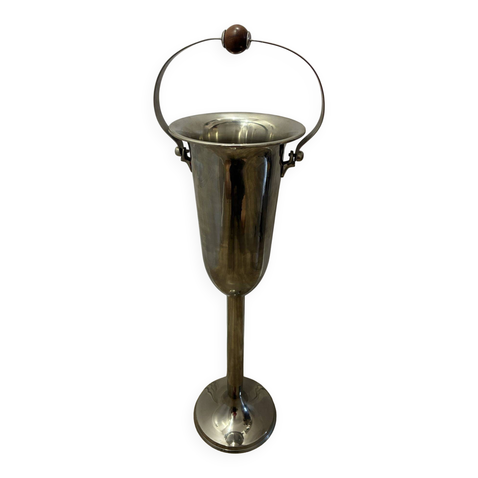 Art Deco champagne cooler on stand, silver plated, 1920s