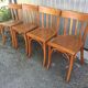 Lot de 4 chaises de bistrot Baumann vintage 1940