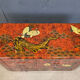 Vintage red chinoiserie cabinet, 1970s