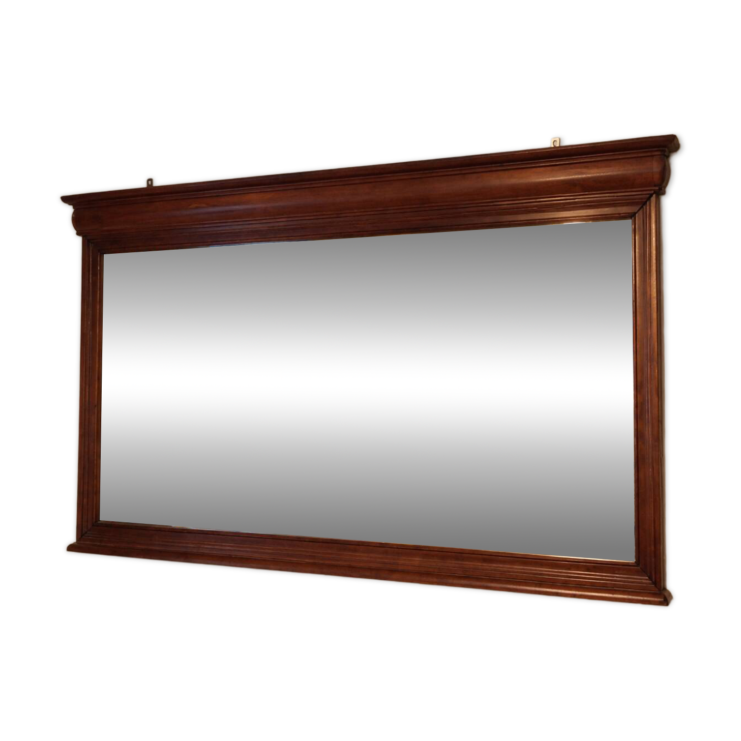 Large wall mirror in Louis-Philippe style made of solid wood.