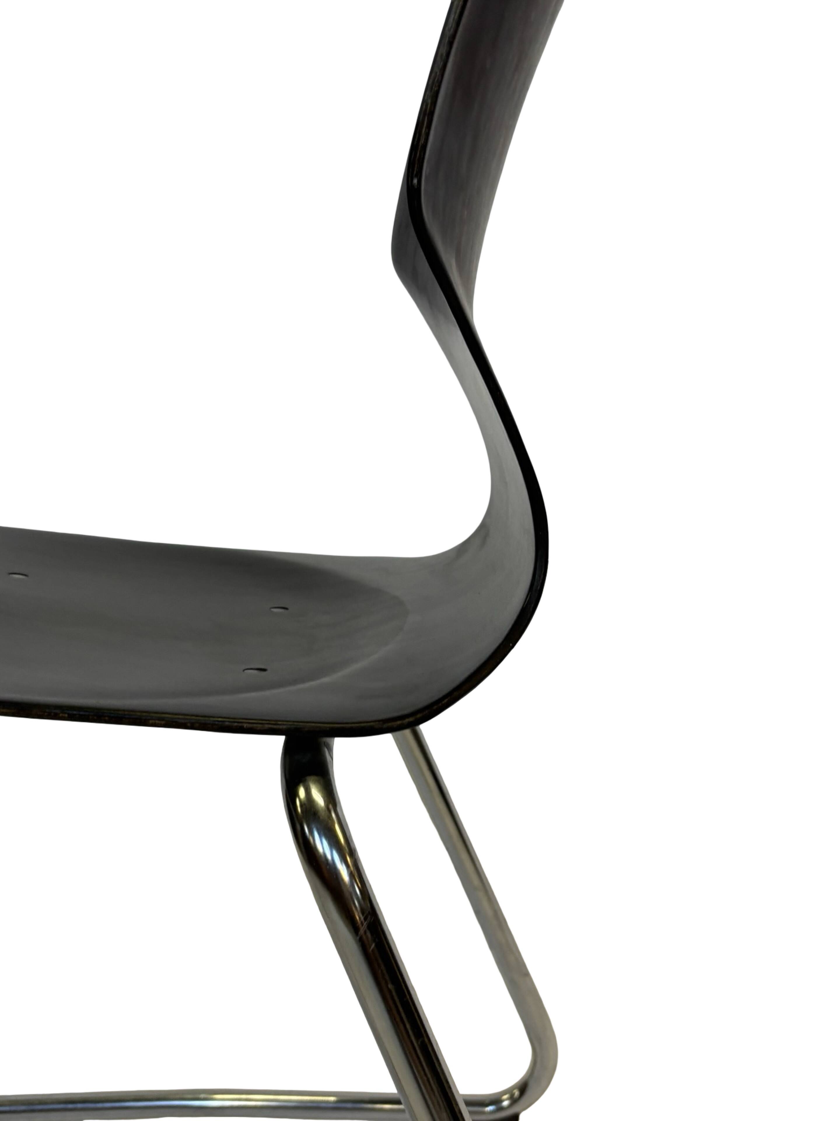 Lot de 4 chaises Elmar Flötotto design années 70