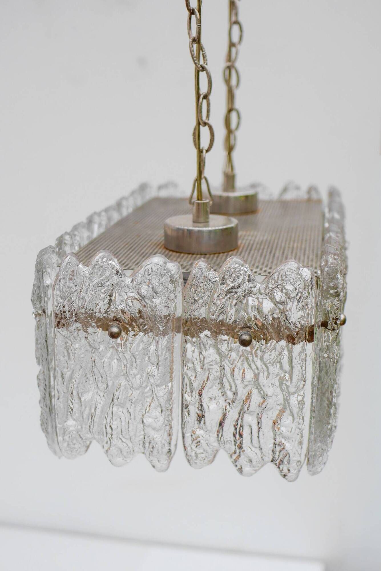Lustre en cristal "Carl Fagerlund" d'Orrefors, Suède