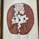 watercolor painting signed Sobrado