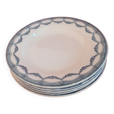 6 Hollow plates. EC Salins.Petit Trianon