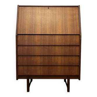 Vintage English teak secretary by Turnidge of London