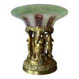 Centerpiece / Especially table with mythological characters in gilded bronze Empire era