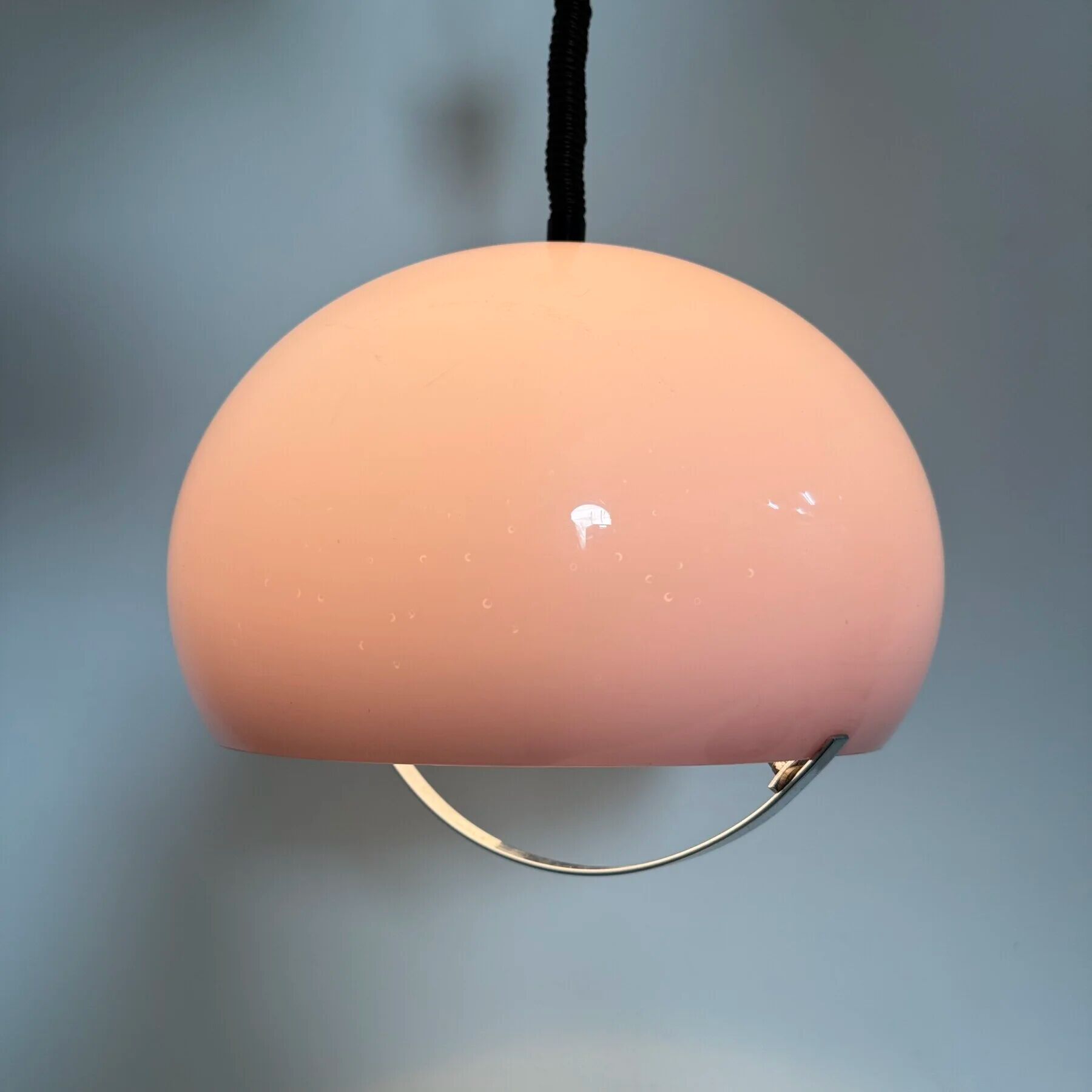 Mid-century purple plastic hanging lamp Harvey Guzzini for Meblo, 1970s