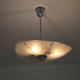 Zukov opal glass pendant chandelier, 1960s