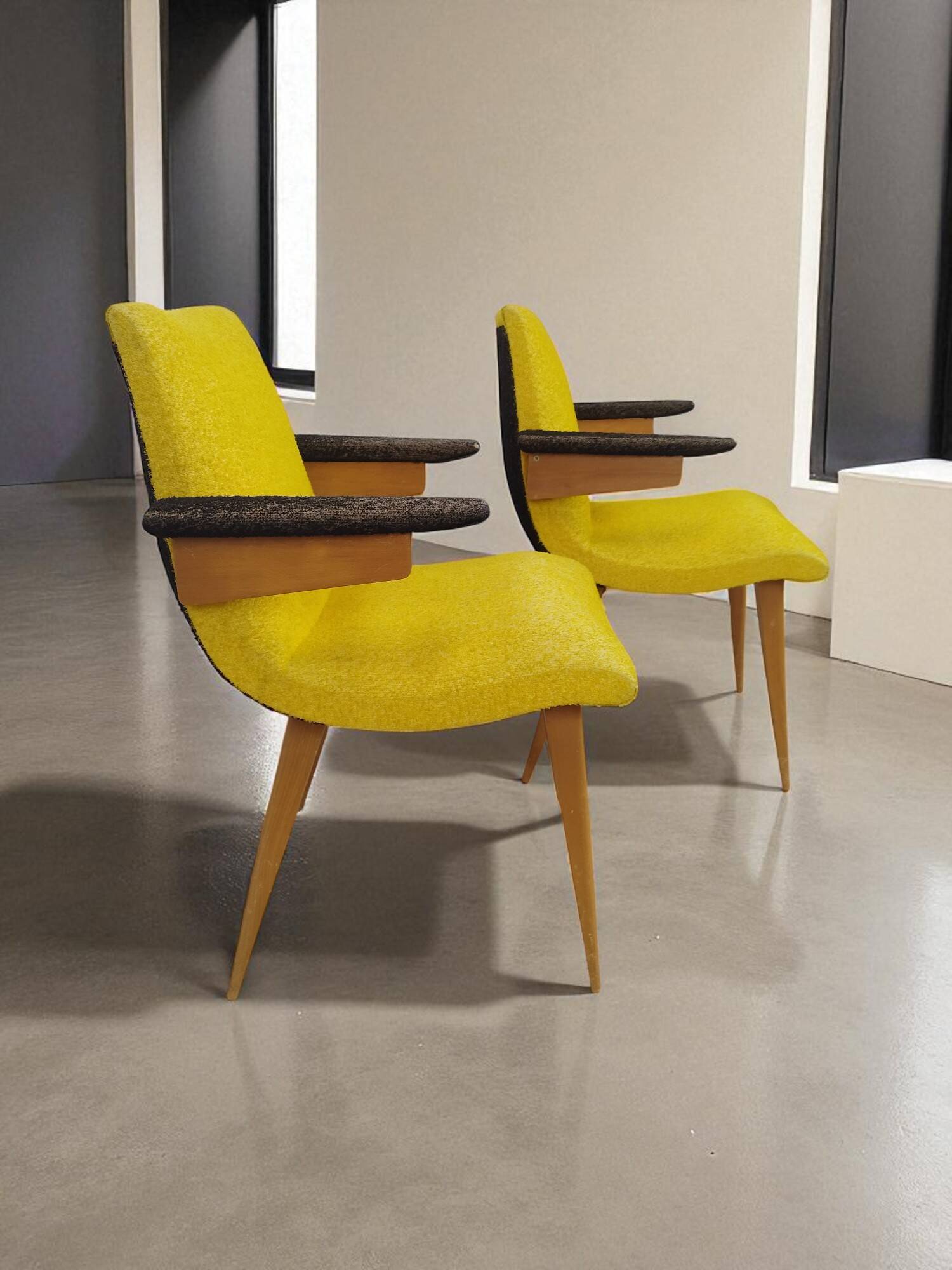 Vintage Scandinavian Armchair Design Duo