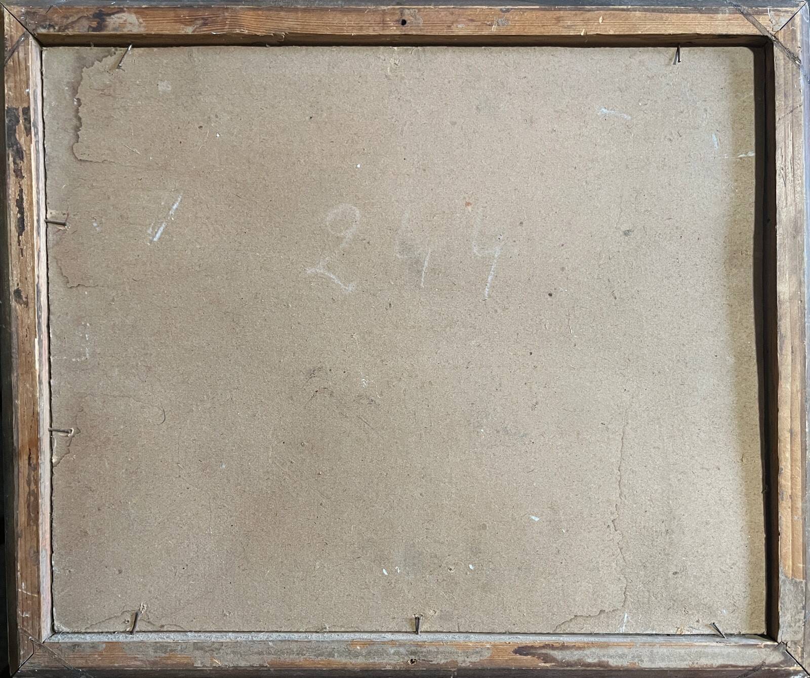 Tableau HSP "Landscape with Wheat and Poppies" post-impressionist 1900