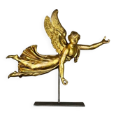 Gilded wooden sculpture, draped angel, Austria around 1800