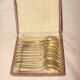 12 silver-plated metal teaspoons from the "Art Deco" period.