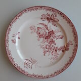Plate duo in Sarreguemines earthenware - fontanges model