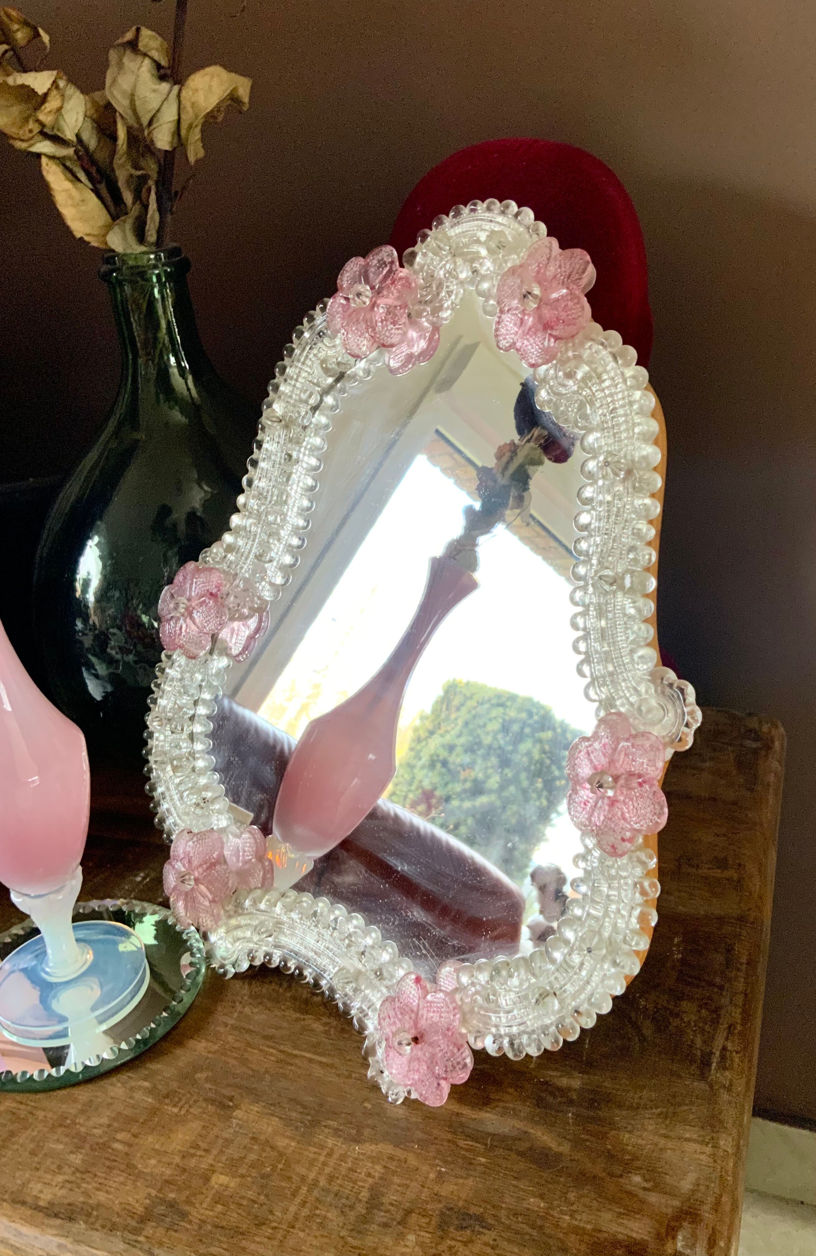 Venetian easel mirror murano