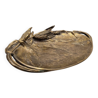 Bronze bandeja, “Corn ear”, Albert Marionnet, Art Nouveau, ff. 19th century – France