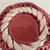 Pink woven ceramic bowl