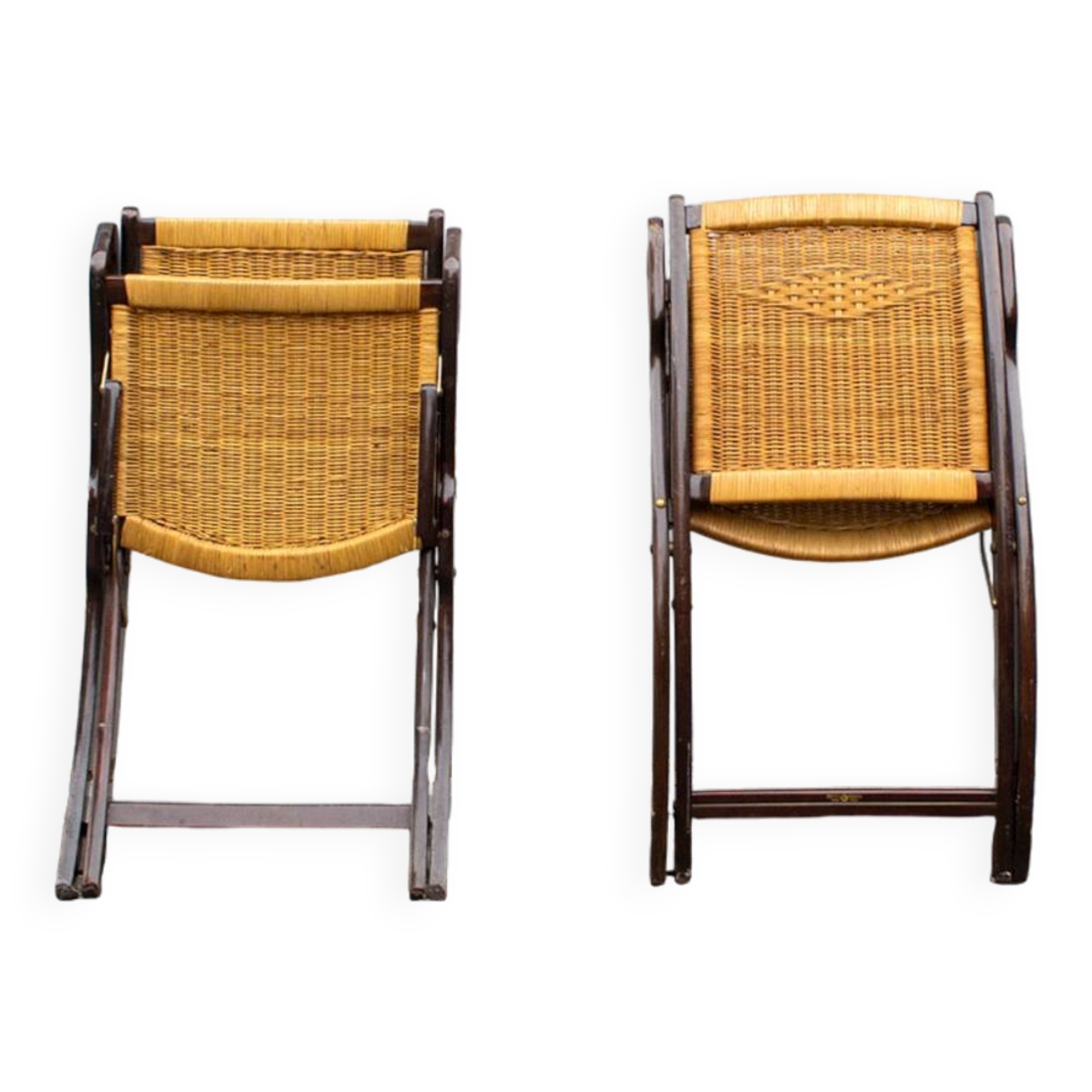 Paire de fauteuils pliants mod. Ninfea par Gio Ponti Prod. Reguitti, Italie, 1958