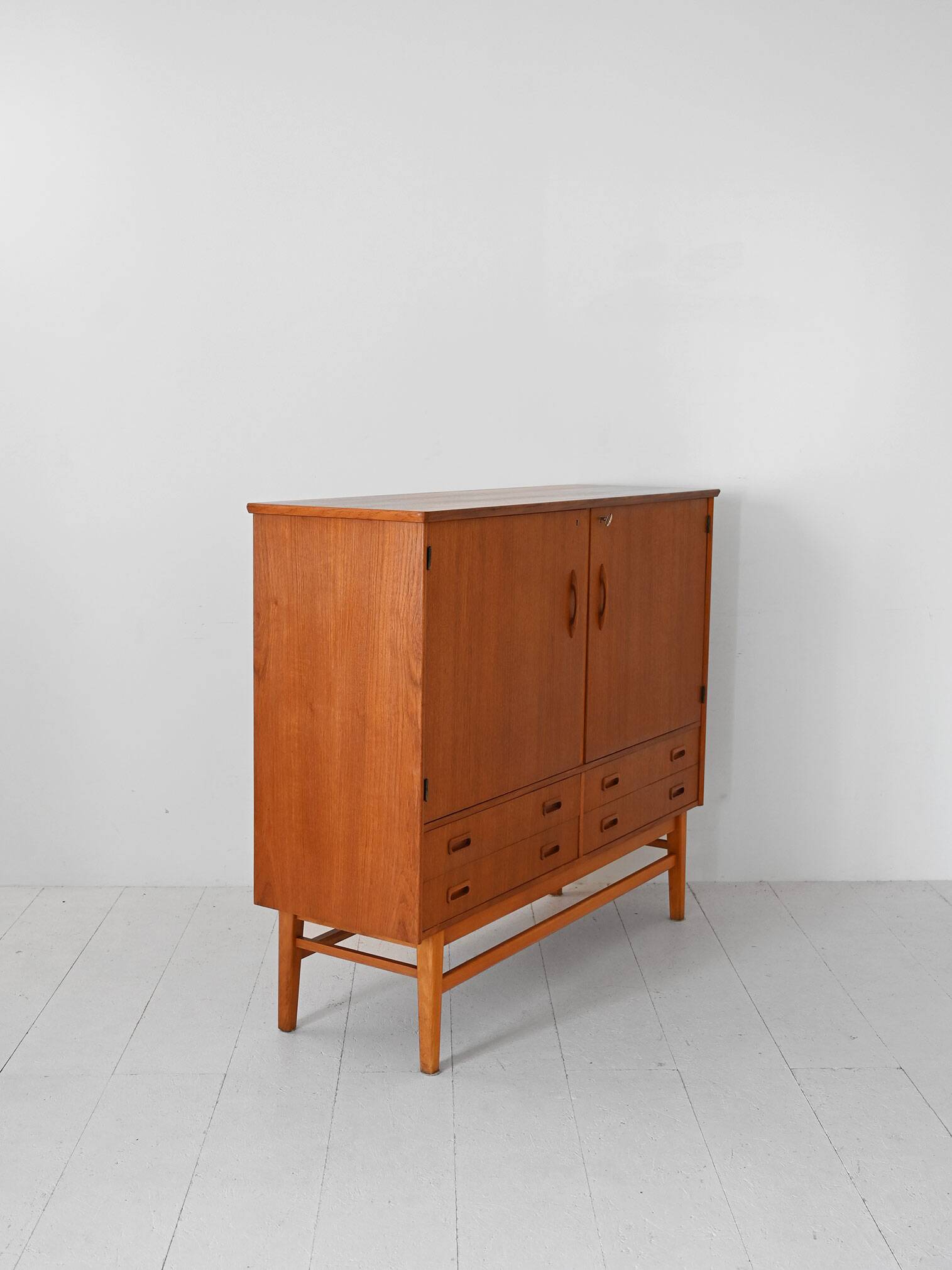 Scandinavian teak highboard