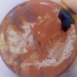 Meyssac carafe ceramic ochre and khaki