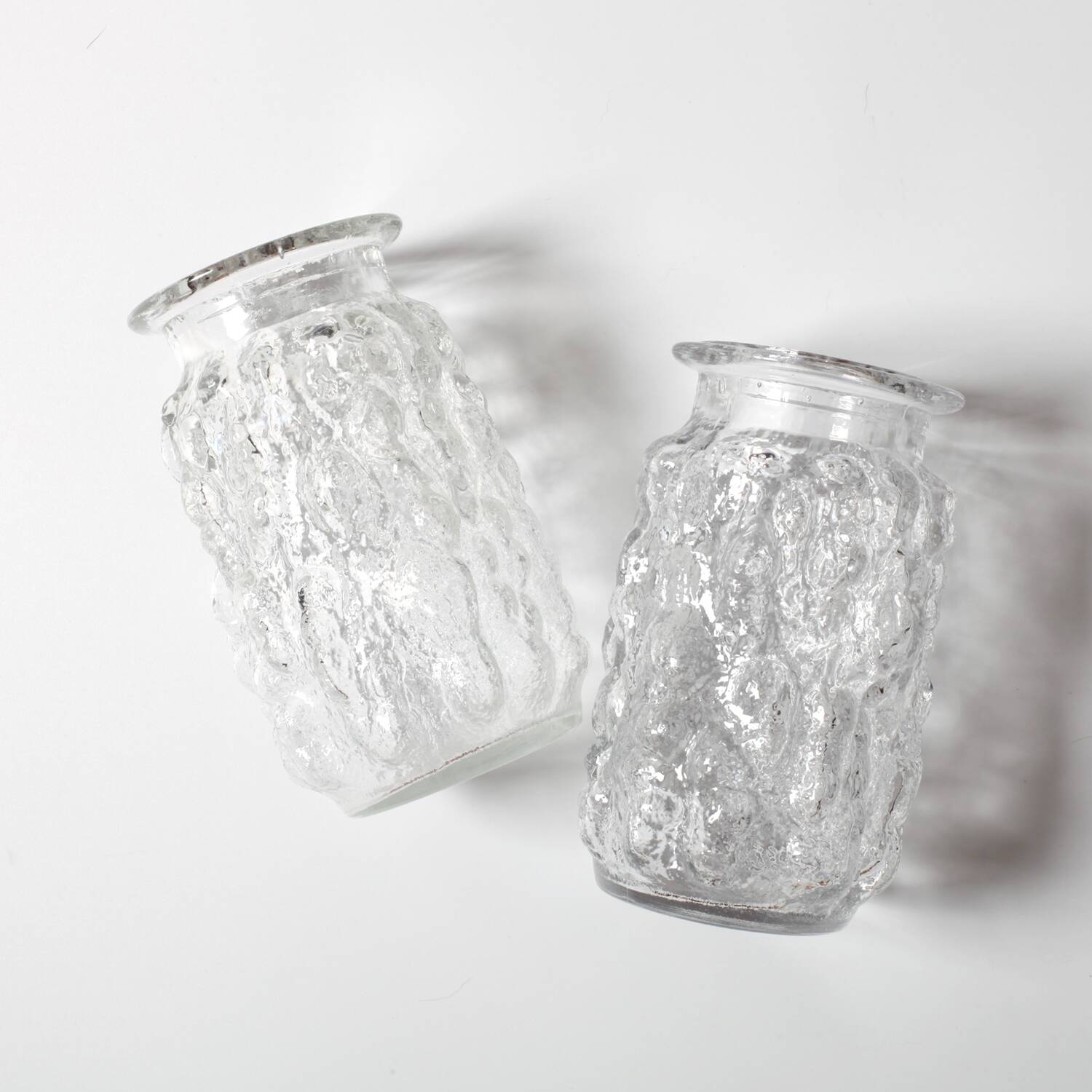 Vintage Pressed Glass Bubble Vase: Vladislav Urban Design, Czech Republic